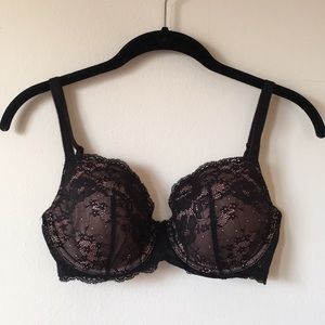 Victoria’s Secret Black and Nude Lace Bra